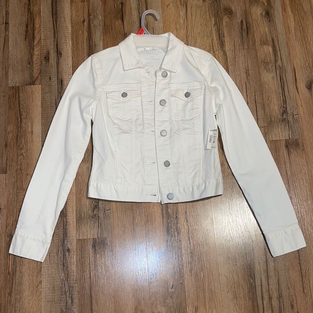White jean jacket